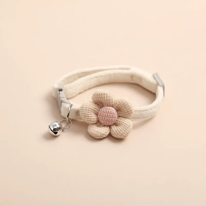 Adjustable Cat Collar with Flower - FlowerCharm Azura