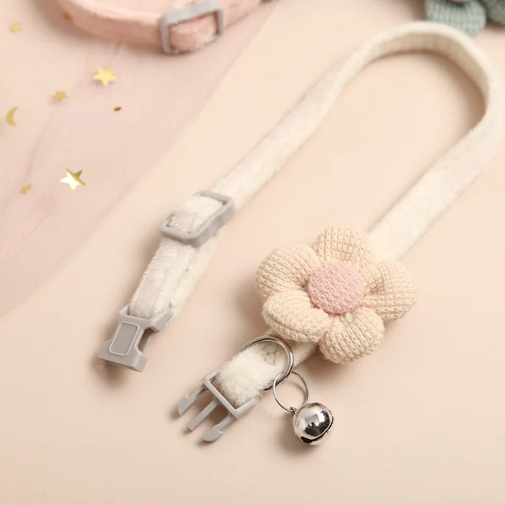 Adjustable Cat Collar with Flower - FlowerCharm Azura
