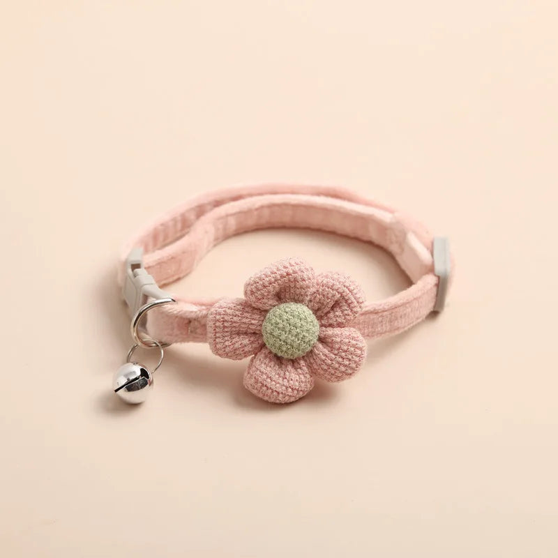 Adjustable Cat Collar with Flower - FlowerCharm Azura