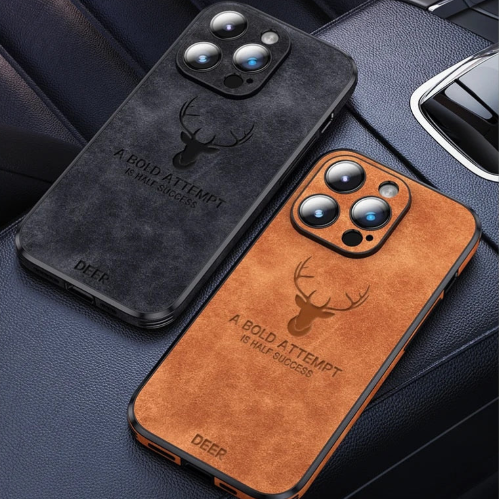 Azura | Deer - Luxury Leather iPhone Case with Stylish Design and Shockproof Protection