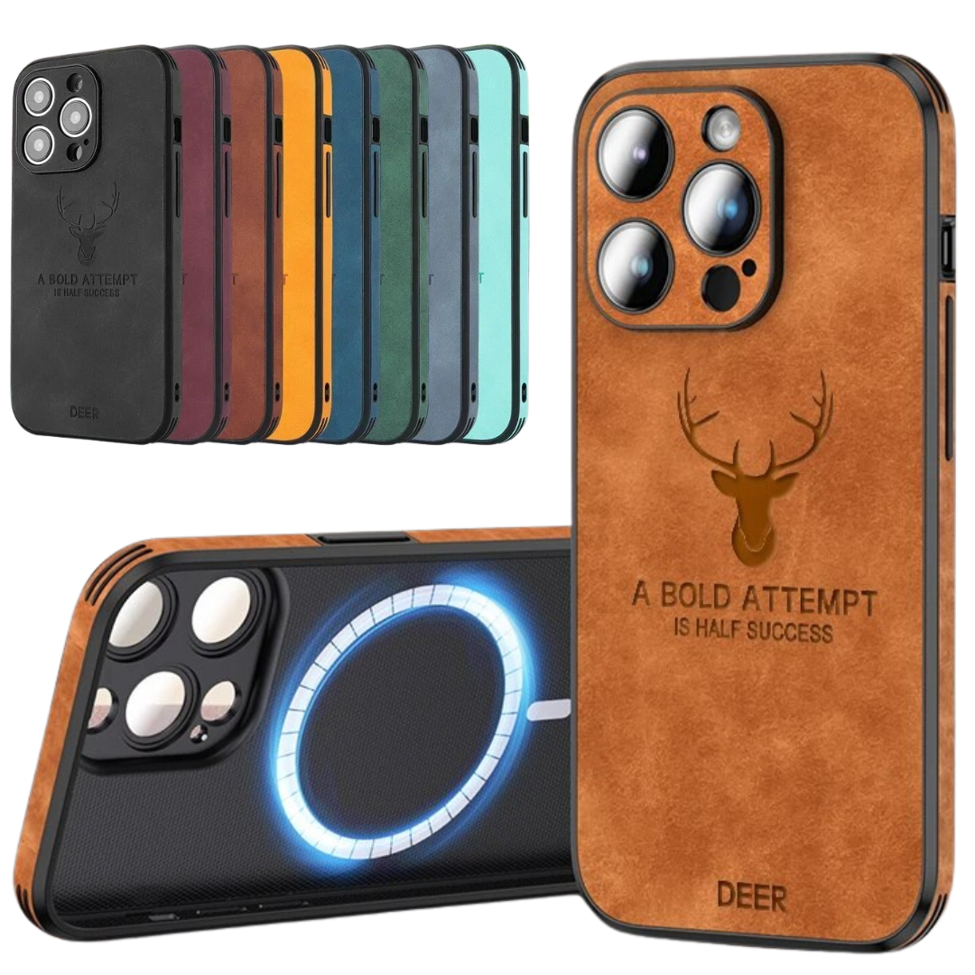 Azura | Deer - Luxury Leather iPhone Case with Stylish Design and Shockproof Protection