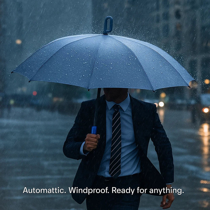 Azura | Wind-Resistant Automatic Folding Umbrella with Large Buckle Handle – Compact & Durable