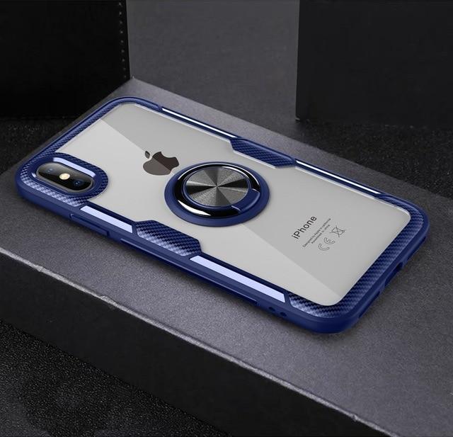 Azura | Magnetic Ring Carbon Fiber iPhone Case