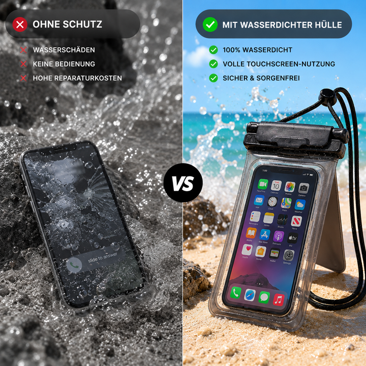 Water-repellent smartphone case with neck strap | Azura