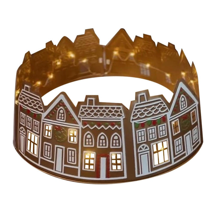 Azura | LED Gingerbread House Christmas Tree Collar Tree Skirt