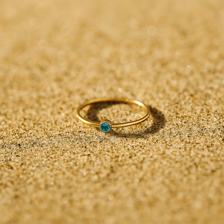 Colori Ring – Gold Plated and Birthstone