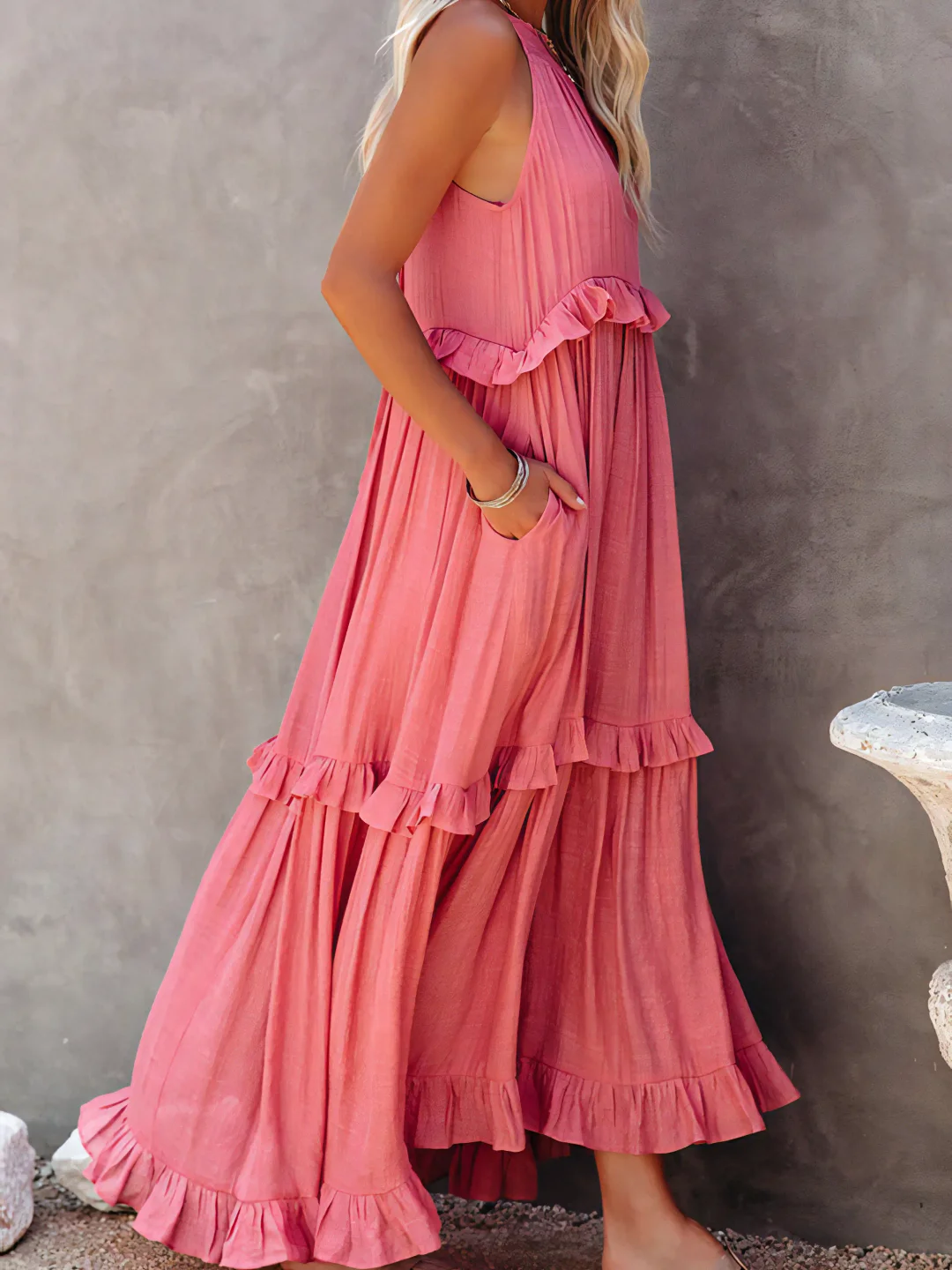 Mabel - Ruffle Breeze Maxi Dress
