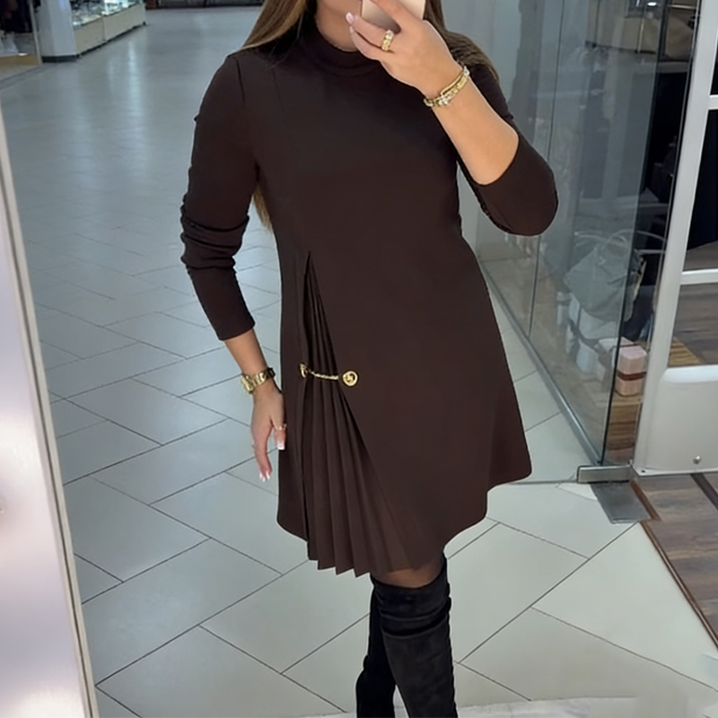 BRIAR – ELEGANT MODERN PLEAT MINI DRESS