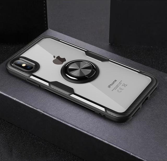 Azura | Magnetic Ring Carbon Fiber iPhone Case