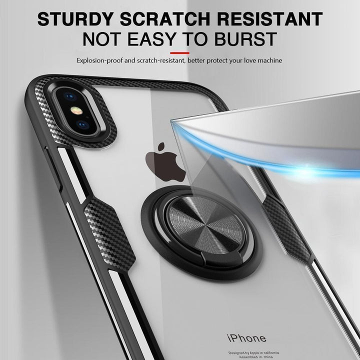 Azura | Magnetic Ring Carbon Fiber iPhone Case