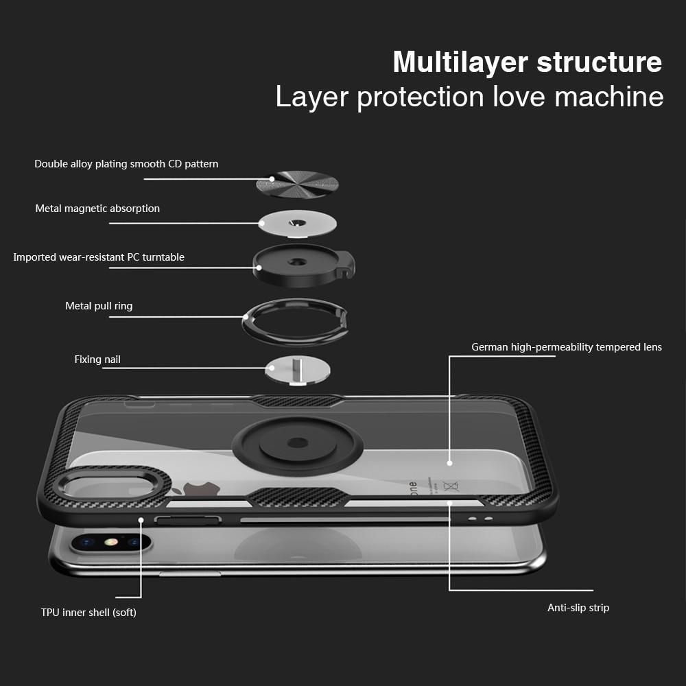 Azura | Magnetic Ring Carbon Fiber iPhone Case