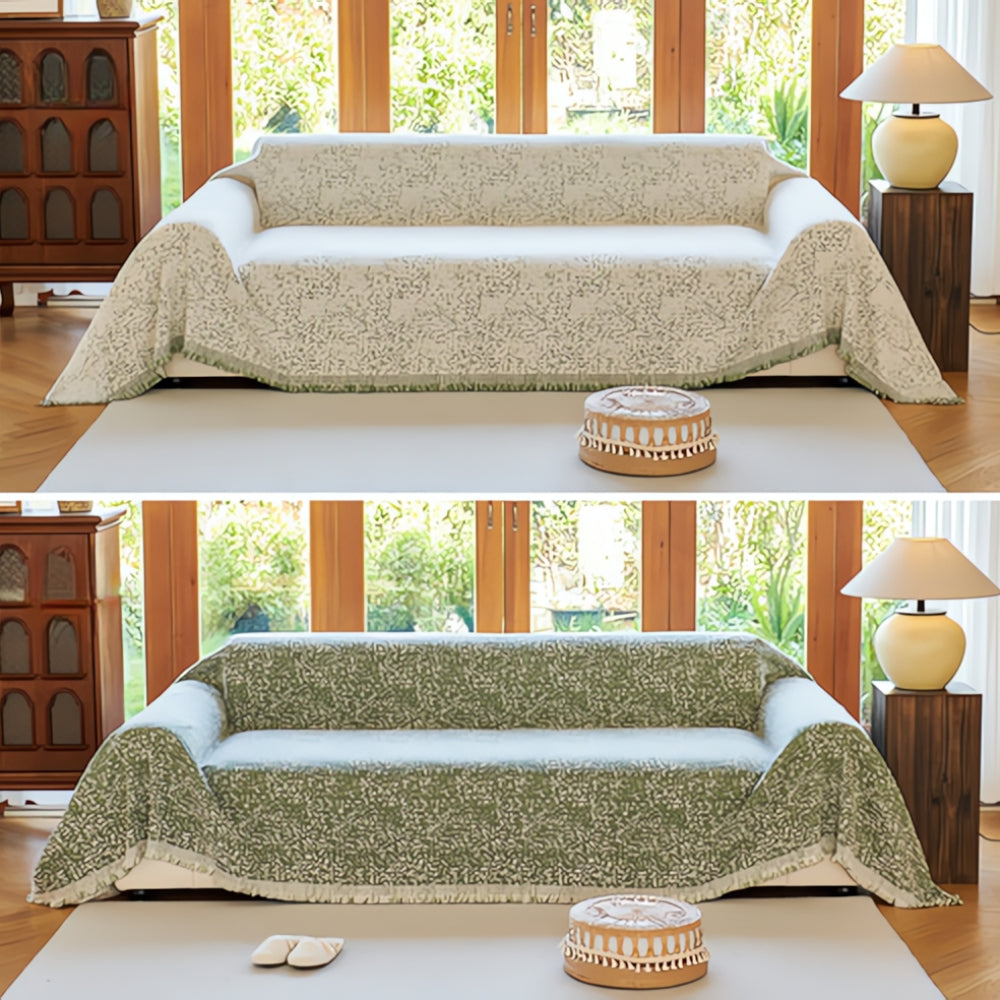 BowLift | Modern Boho Cotton Sofa Cover Reversible Design