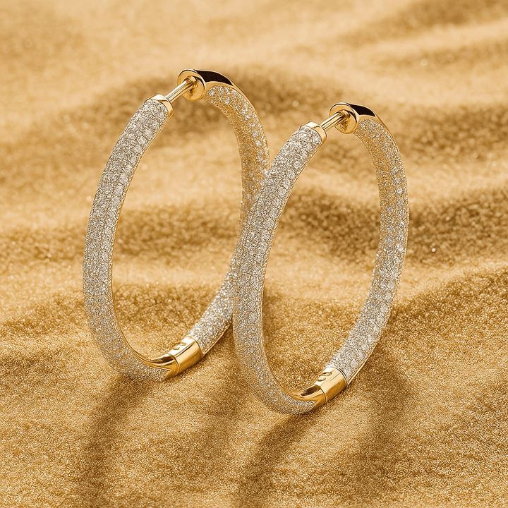 Fauna Earrings – 925 Silver and 18K Gold Hoops
