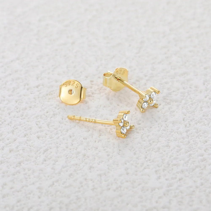 Brunelleschi Earrings – 925 Silver Studs with Moissanite
