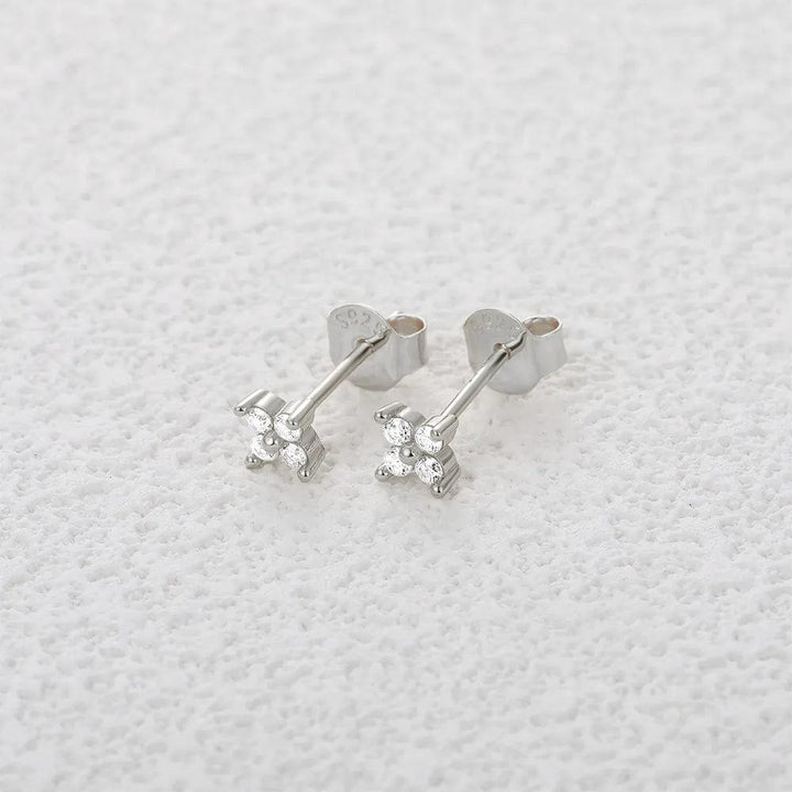 Brunelleschi Earrings – 925 Silver Studs with Moissanite