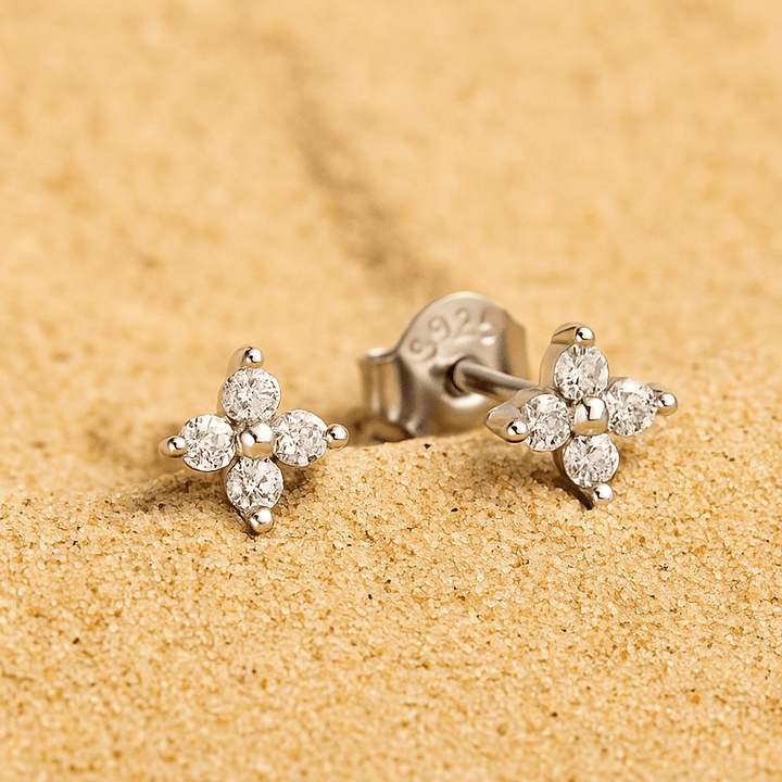 Brunelleschi Earrings – 925 Silver Studs with Moissanite