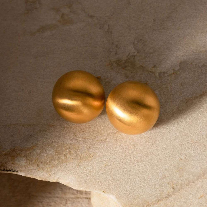Semina Earrings – Pebbles in 18K Gold-Plated Steel