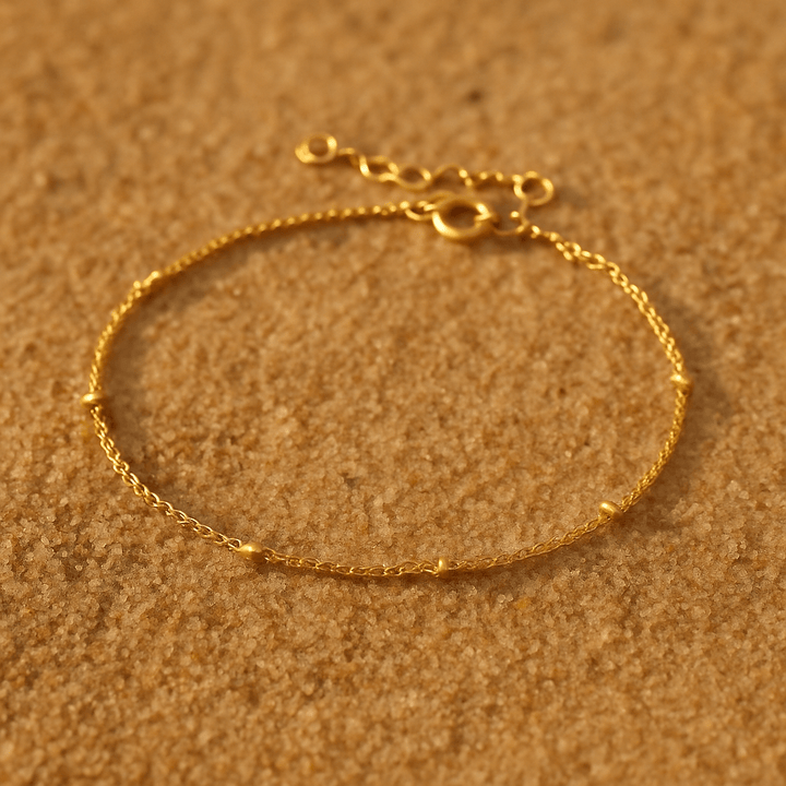 Wave Bracelet – 14k Gold Plated or Mirror Silver