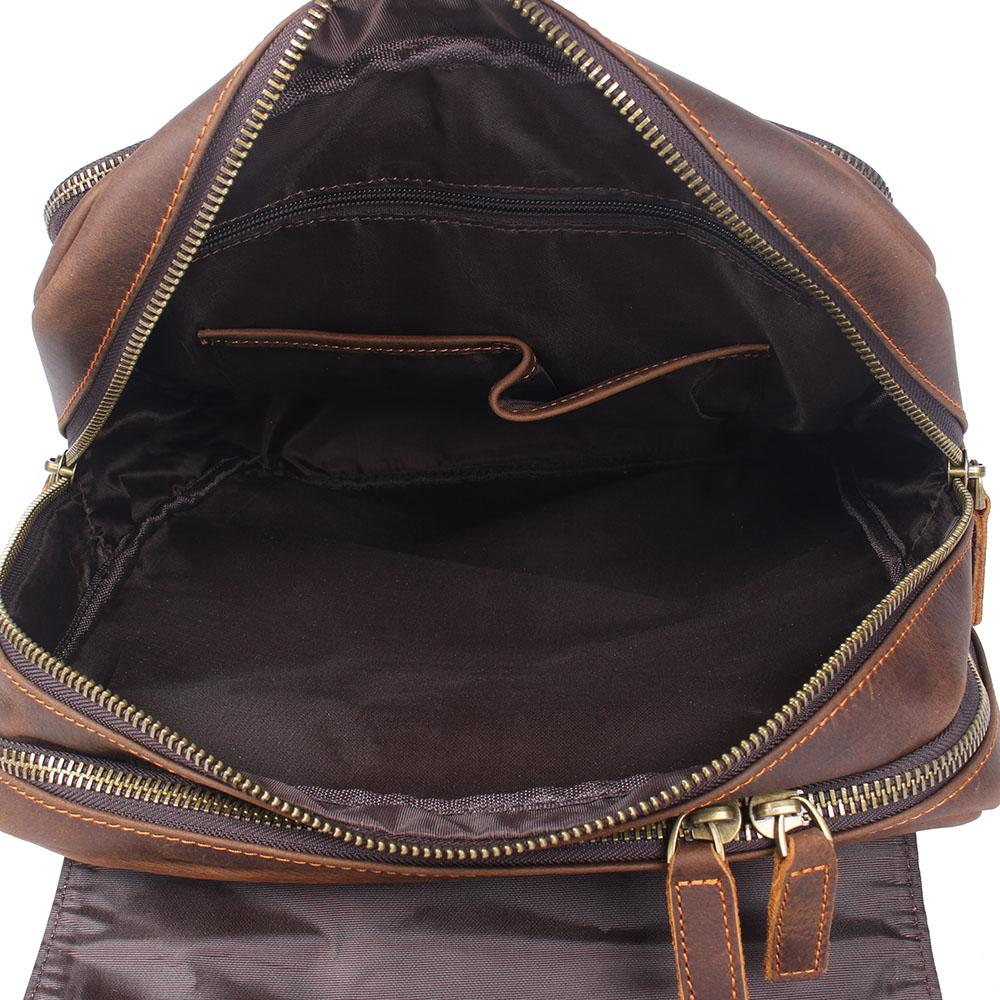 Brown Leather Backpack | BOSTON