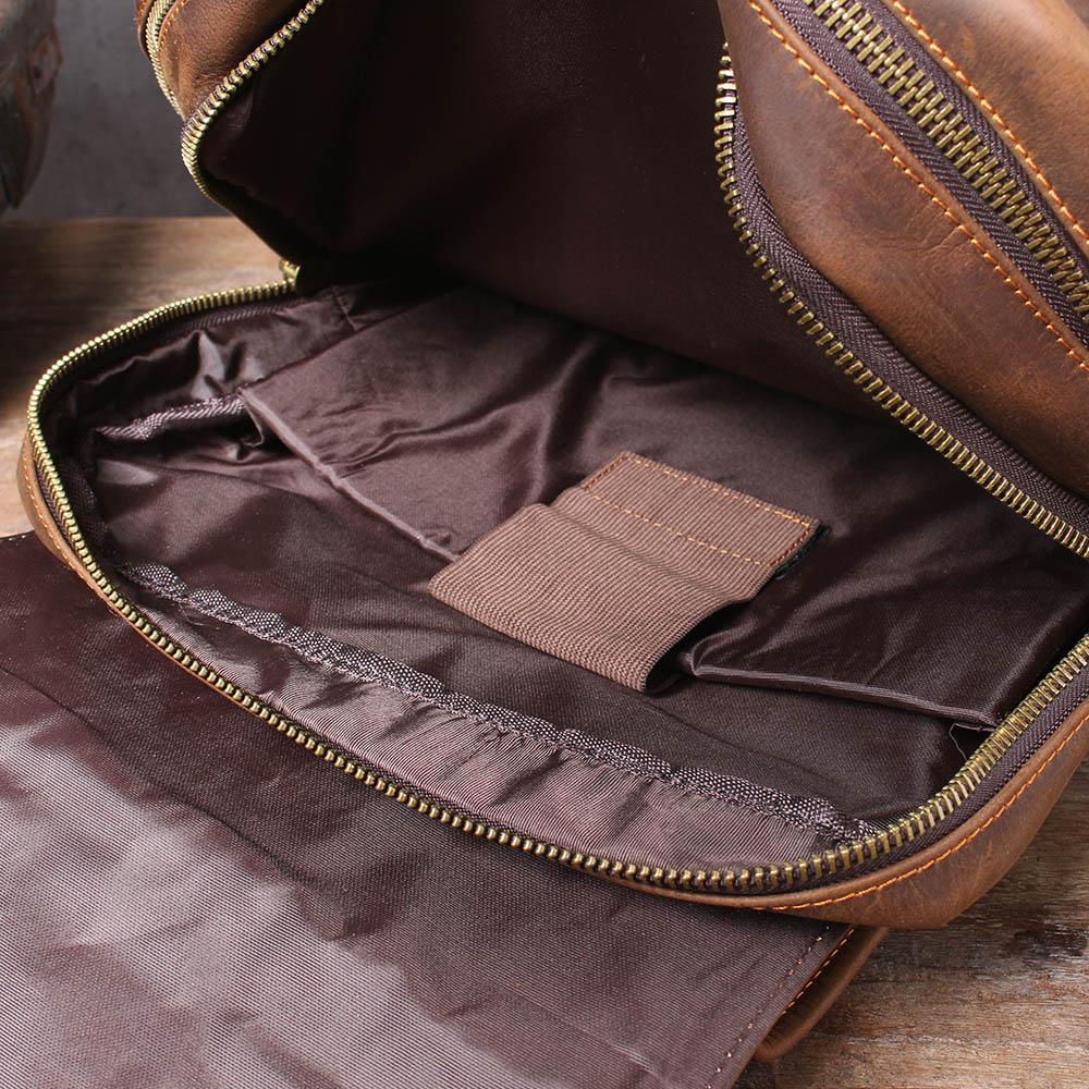 Brown Leather Backpack | BOSTON