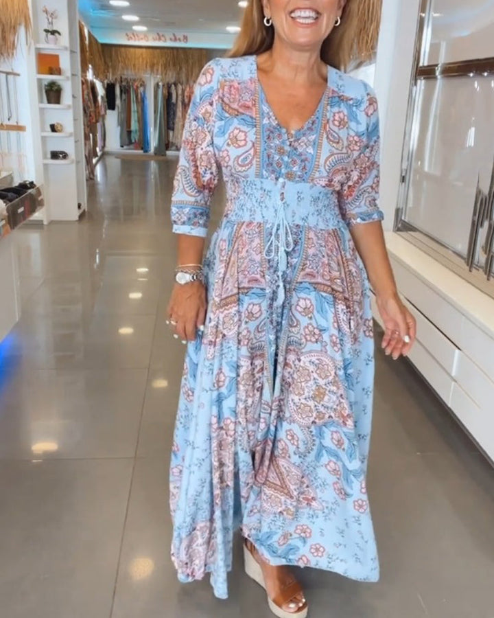 ELENA – BLOSSOM WHIMSY MAXI DRESS