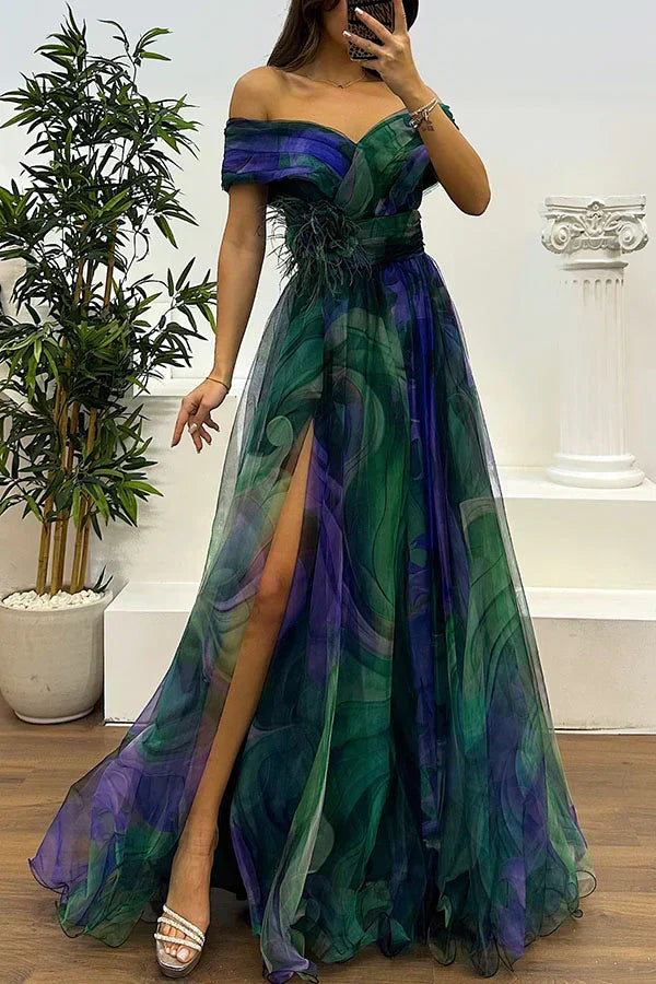 Aurora | Stunning Off-Shoulder Maxi Dress