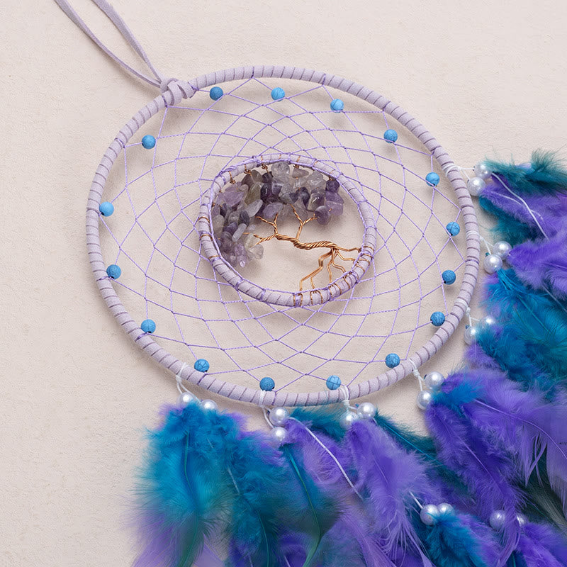 BowLift | Crystal Tree of Life Feather Glow Dreamcatcher