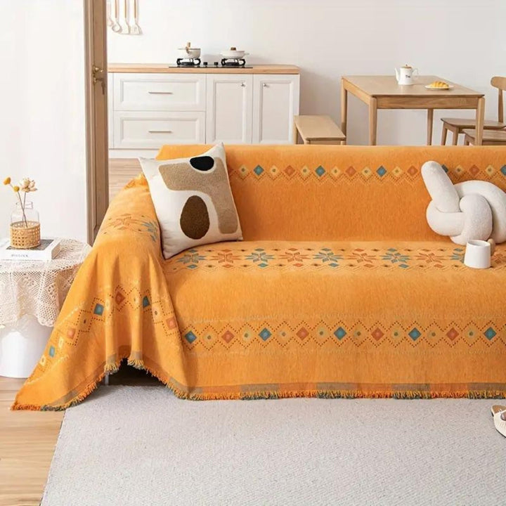 BowLift | Bohemian Tassel Sofa Cover Cotton Blend