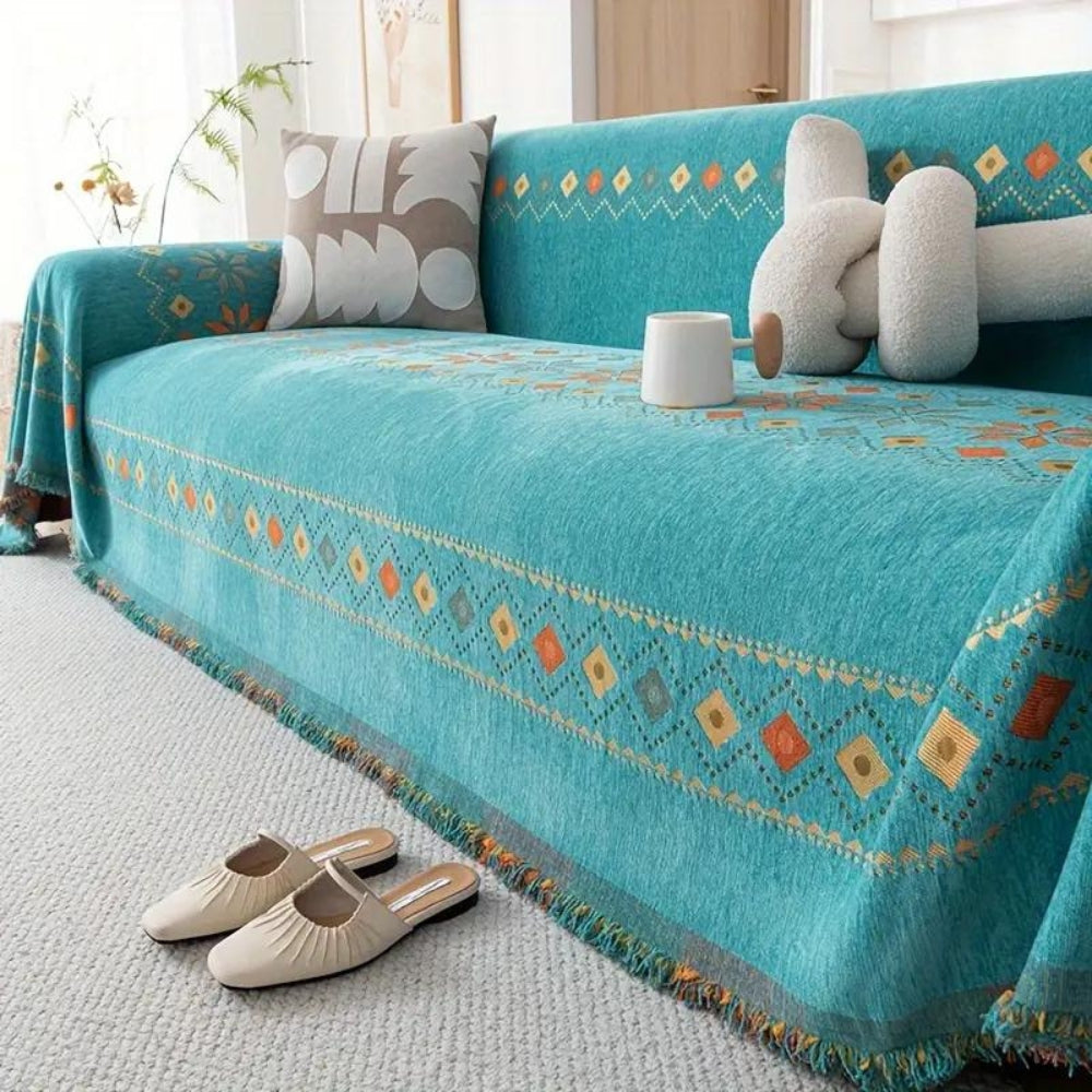 BowLift | Bohemian Tassel Sofa Cover Cotton Blend