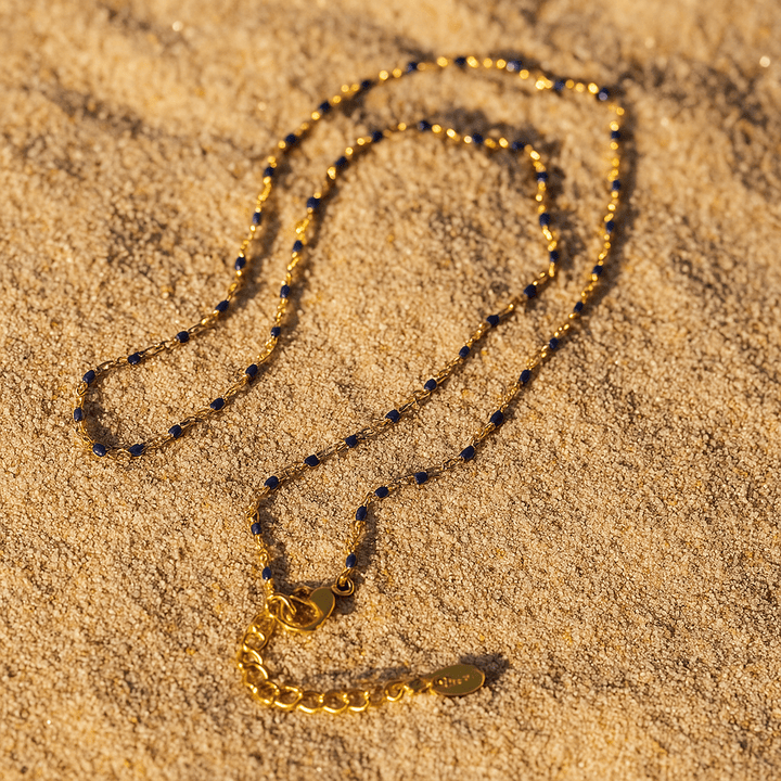Camilla Necklace – 18k Gold Plated and Enamel Pearls