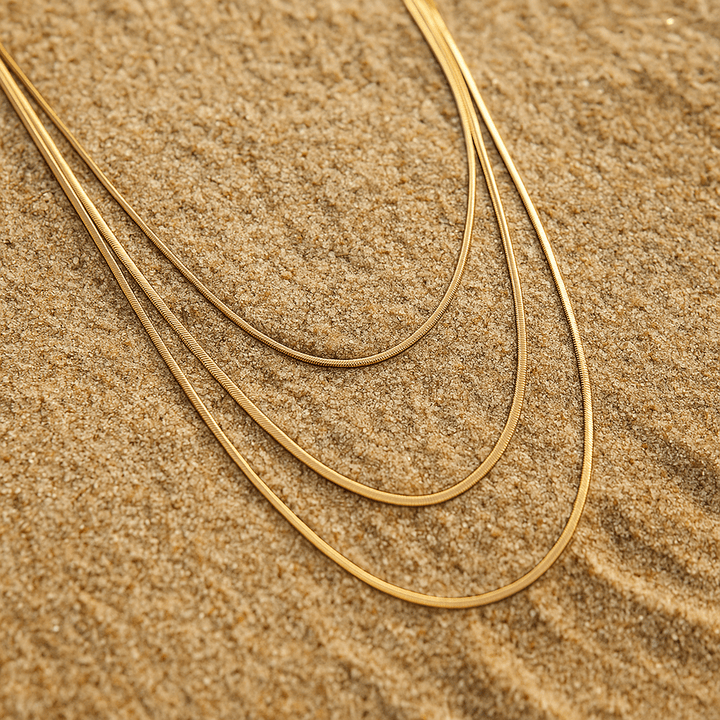Amalfi Necklace – 18k Gold or Silver Plated Multilayer
