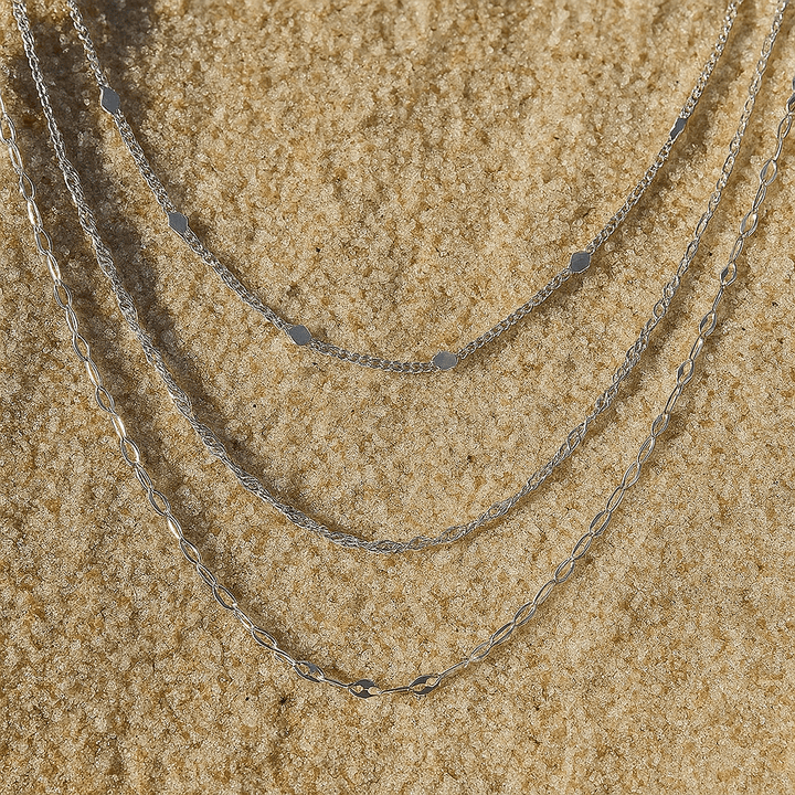 Spontaneous Necklace – Triple Row Plated in 18k Gold