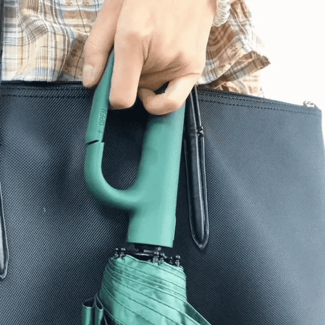 Azura | Wind-Resistant Automatic Folding Umbrella with Large Buckle Handle – Compact & Durable