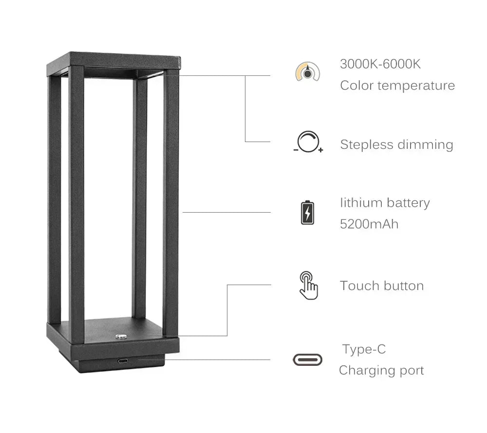 BowLift | Wireless LED Touch Sensor Table Lamp