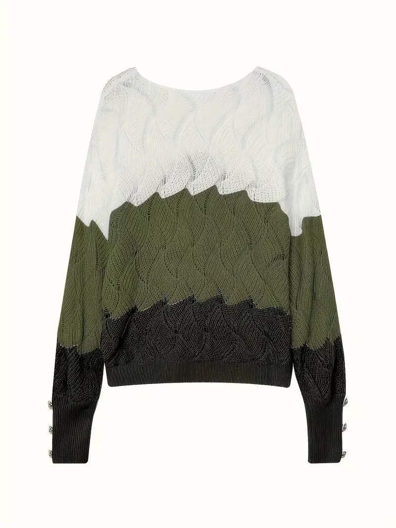 EMMA – COZY CHIC WAVE KNIT SWEATER