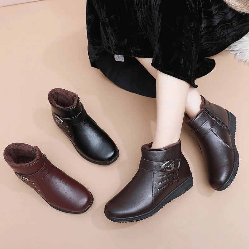 Petruta - Suede Warm Ankle Boots