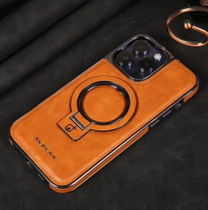 Azura | Luxury Leather Invisible Stand iPhone Case