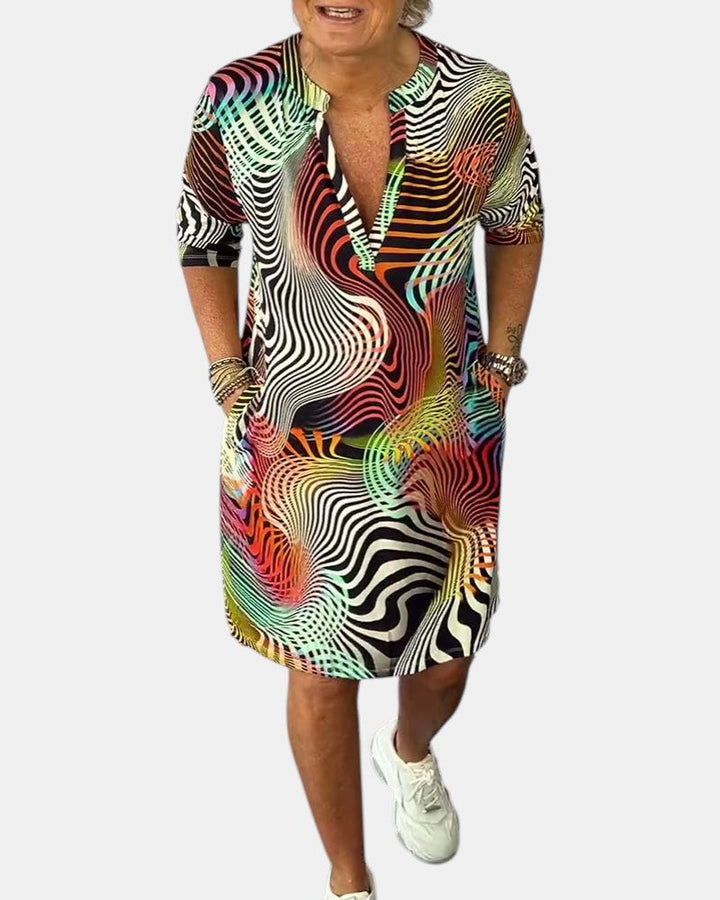Jessica™ | Colorful V-neck Dress