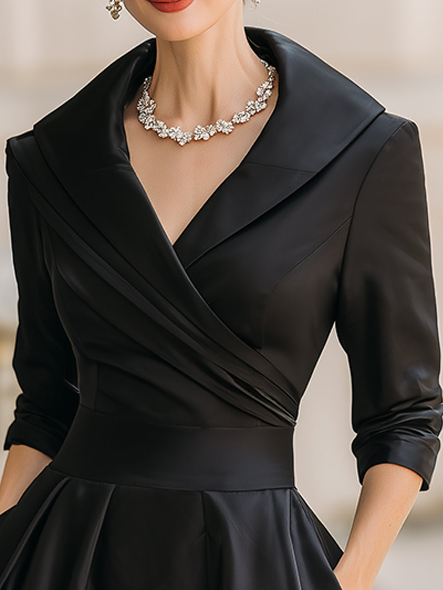 Lina - Midi Dress in Satin