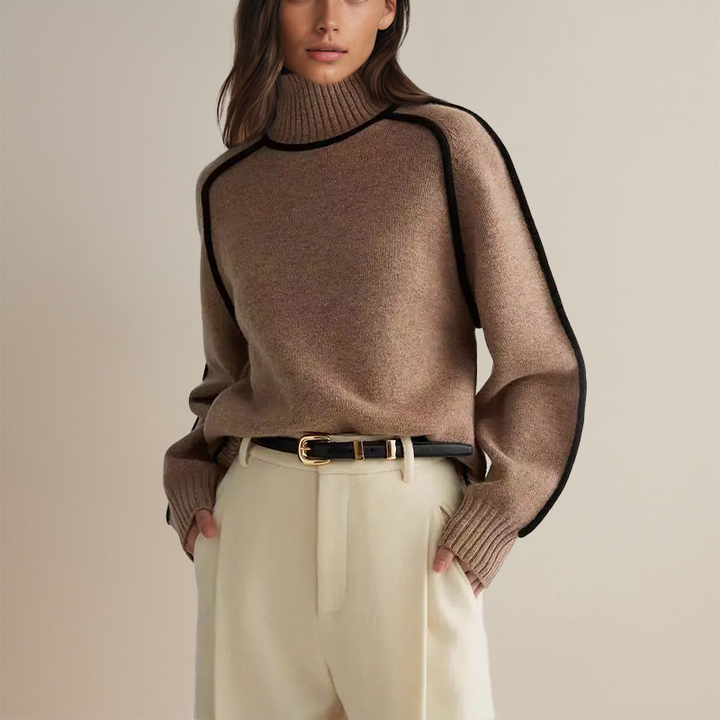 THERESA – RELAXED HIGH-NECK SWEATER