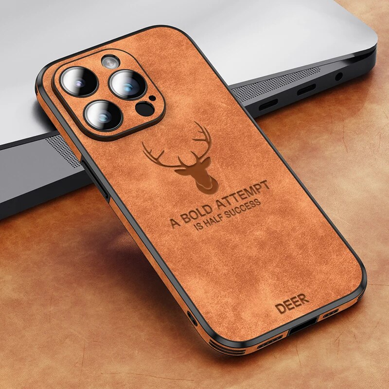 Azura | Deer - Luxury Leather iPhone Case with Stylish Design and Shockproof Protection