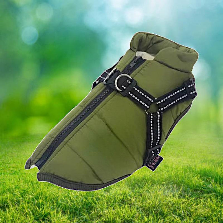 Azura | Waterproof Dog Jacket for Winter with Reflective Built-In Harness