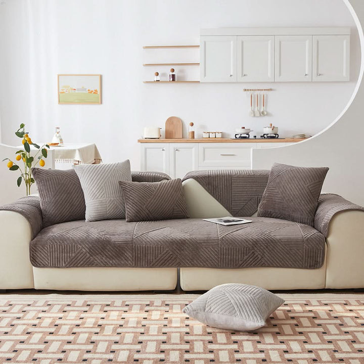 BowLift | PlushGrip – Non-slip plush sofa cover