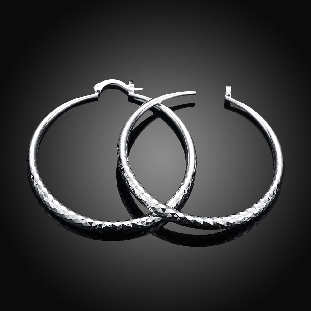 Sterling Silver Circle Hoop Earrings