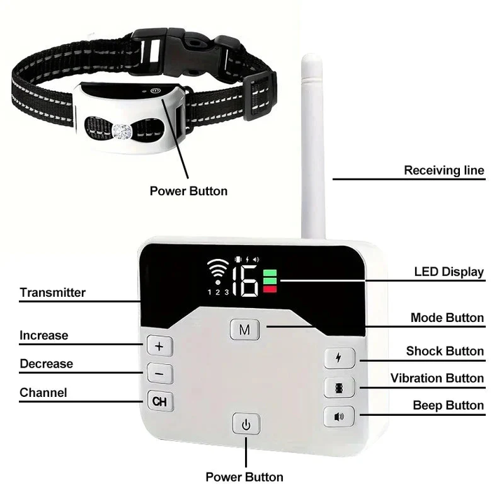 Azura | 2-in-1 Wireless Dog Fence & Outdoor Training Collar