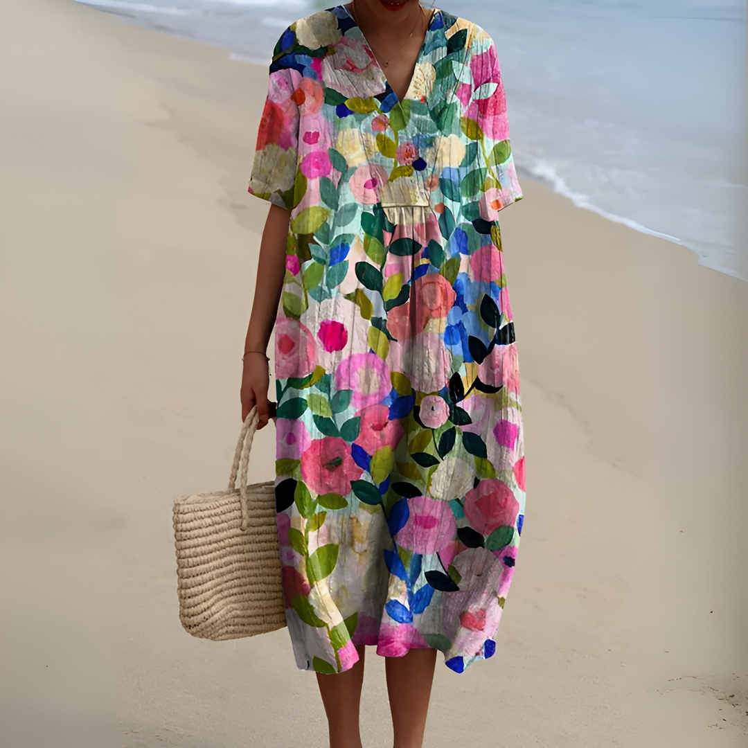 Elina™ | Summer Breeze Printed Dress