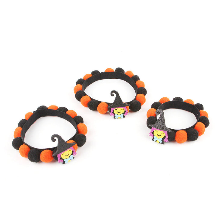 Azura | Halloween Pet Collar – Adjustable Dog and Cat Neck with Pumpkin and Skull Designs