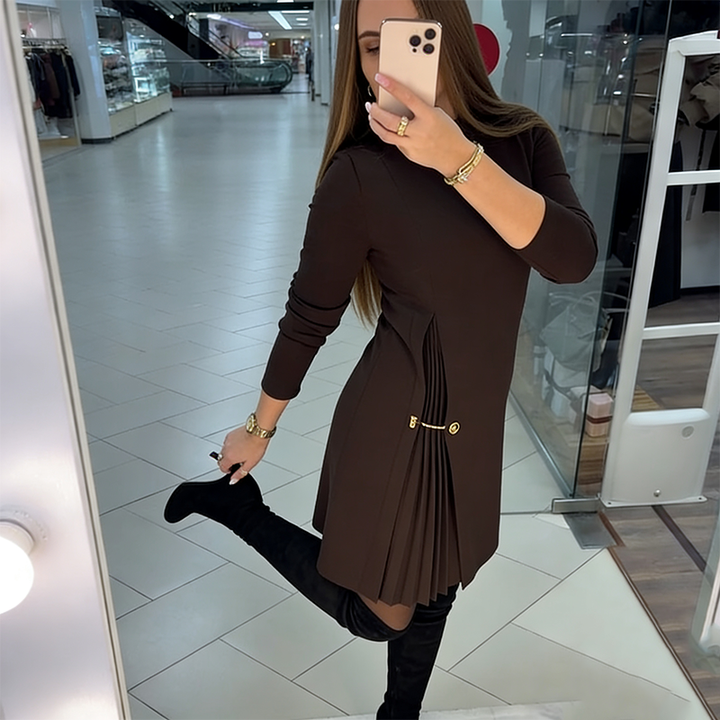 BRIAR – ELEGANT MODERN PLEAT MINI DRESS