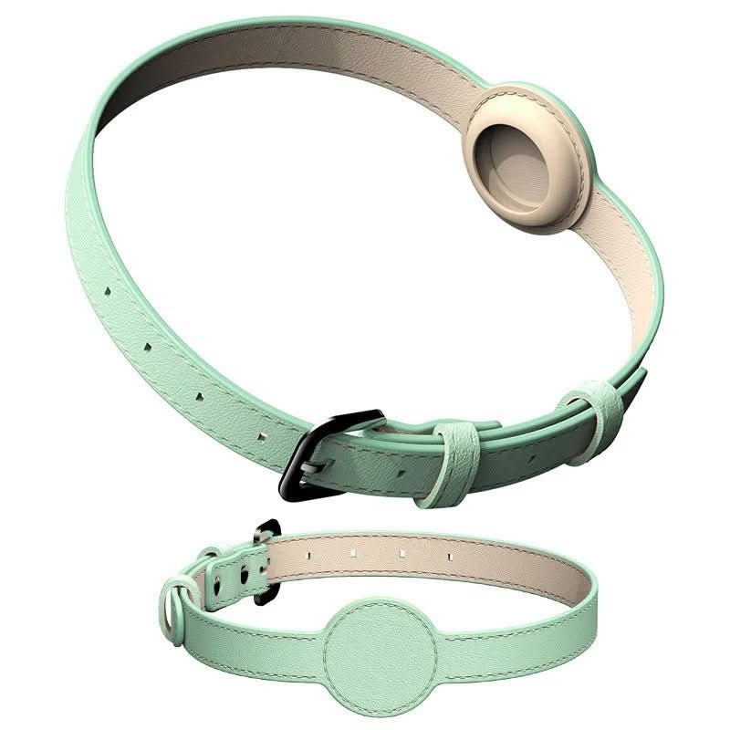 Azura | EDOUARD – Elegant dog collar with AirTag holder & weatherproof design