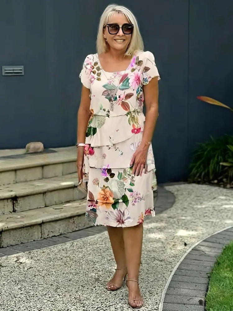 Jasara - Boho Floral Cascade Maxi Dress